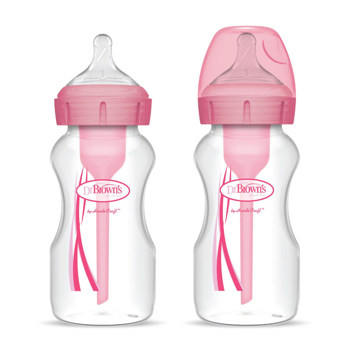 Dr Brown's Options+ Anti-Colic Pink Twin Pack 270ml, at Baby