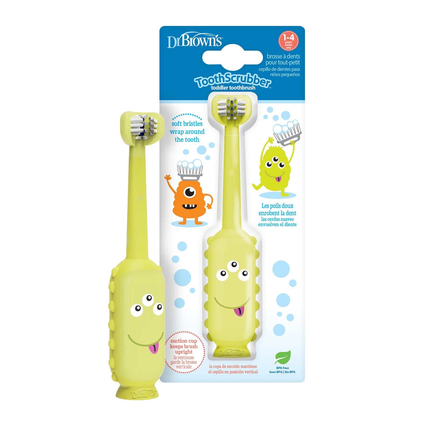 Dr Brown’s ToothScrubber™ Toddler Monster Green