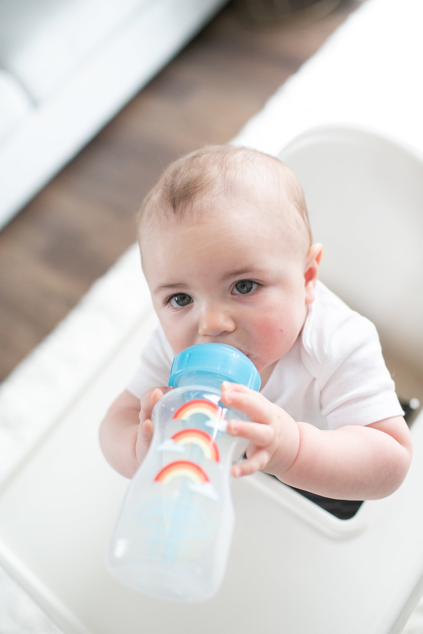 Dr. Brown's 270ml Wide-Neck Transition Bottle - Blue Rainbow