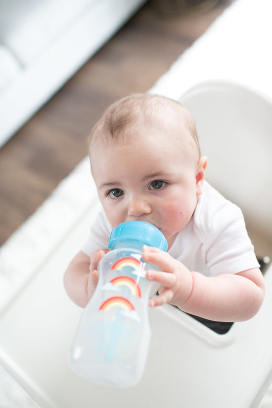 Dr. Brown's 270ml Wide-Neck Transition Bottle - Blue Rainbow