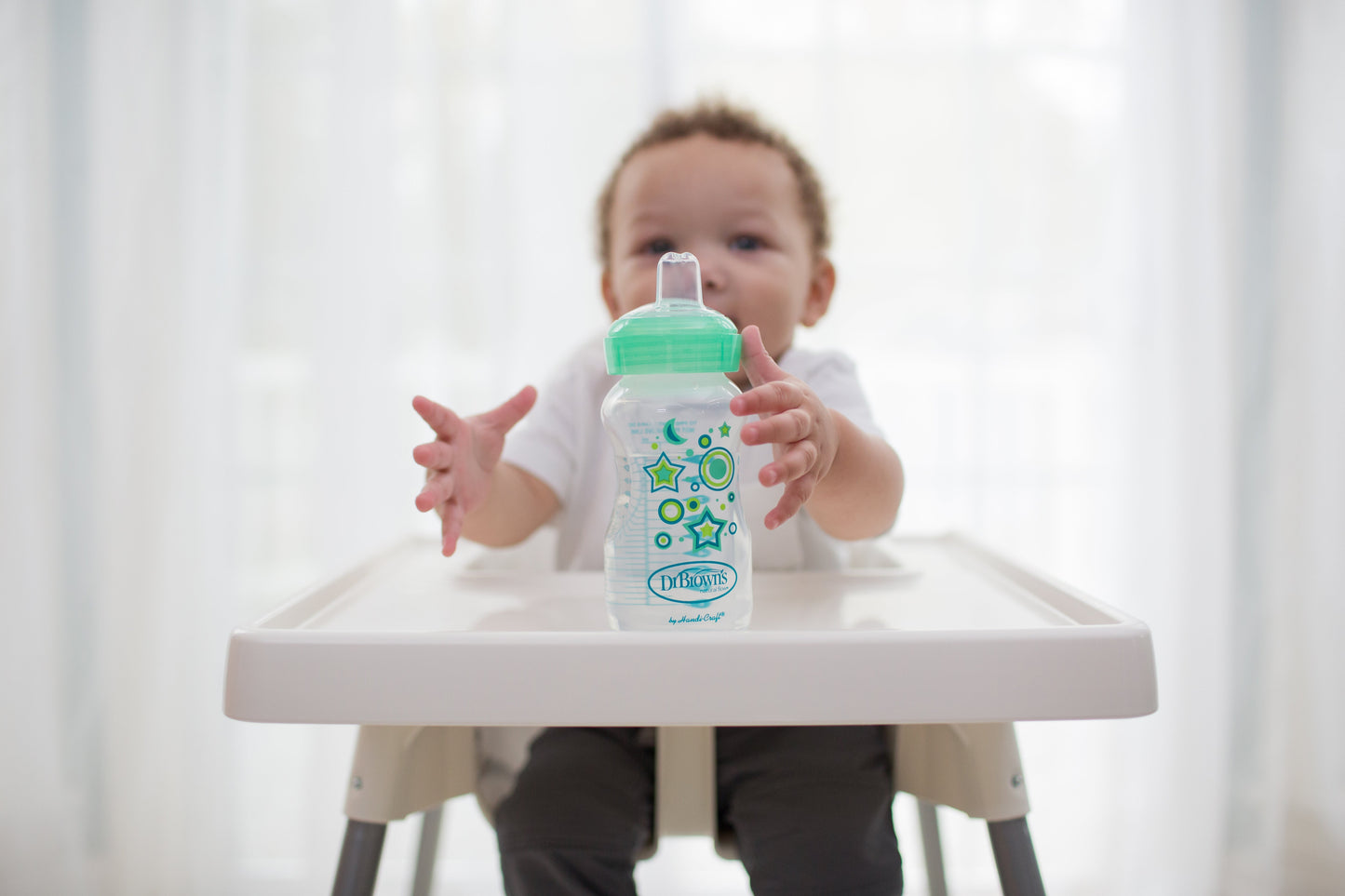 Dr. Brown's 270ml Wide-Neck Transition Bottle - Green Stars