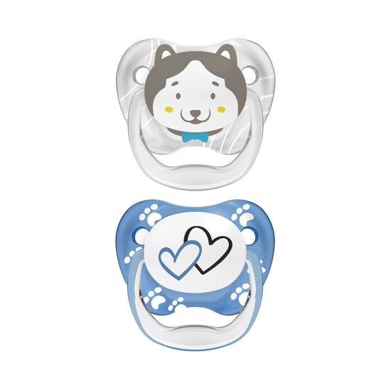 Dr Brown's PreVent Soothers  - Blue/Grey, 6-18 Month