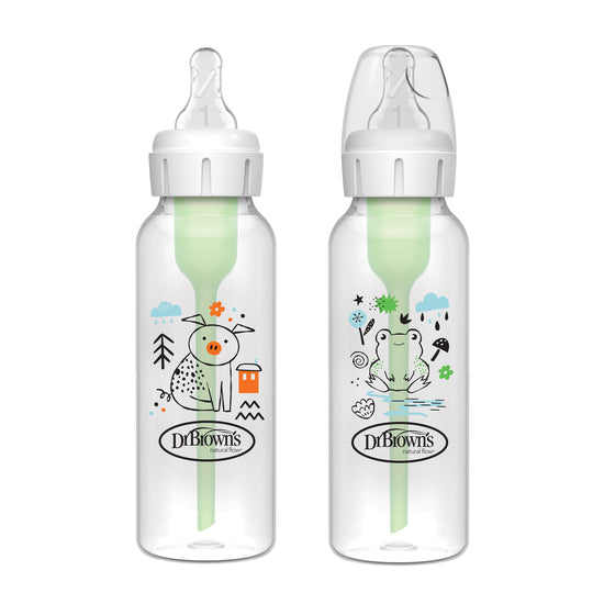 Dr Brown's 250ml Narrow Options+ Bottle Pig Frog 2pk
