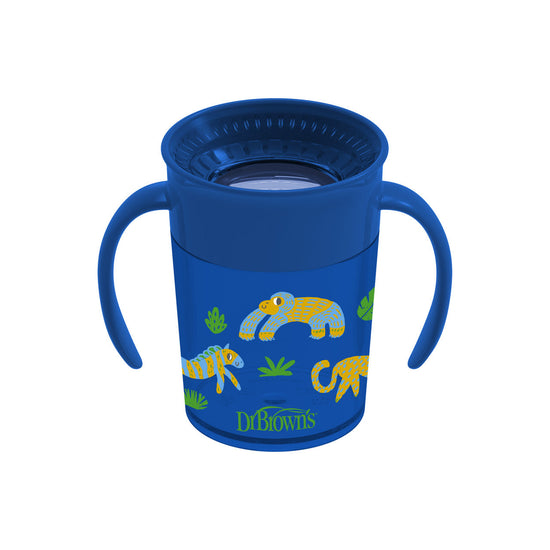 Dr Brown's Milestones Cheers360 Cup, 7oz/200ml,  Blue