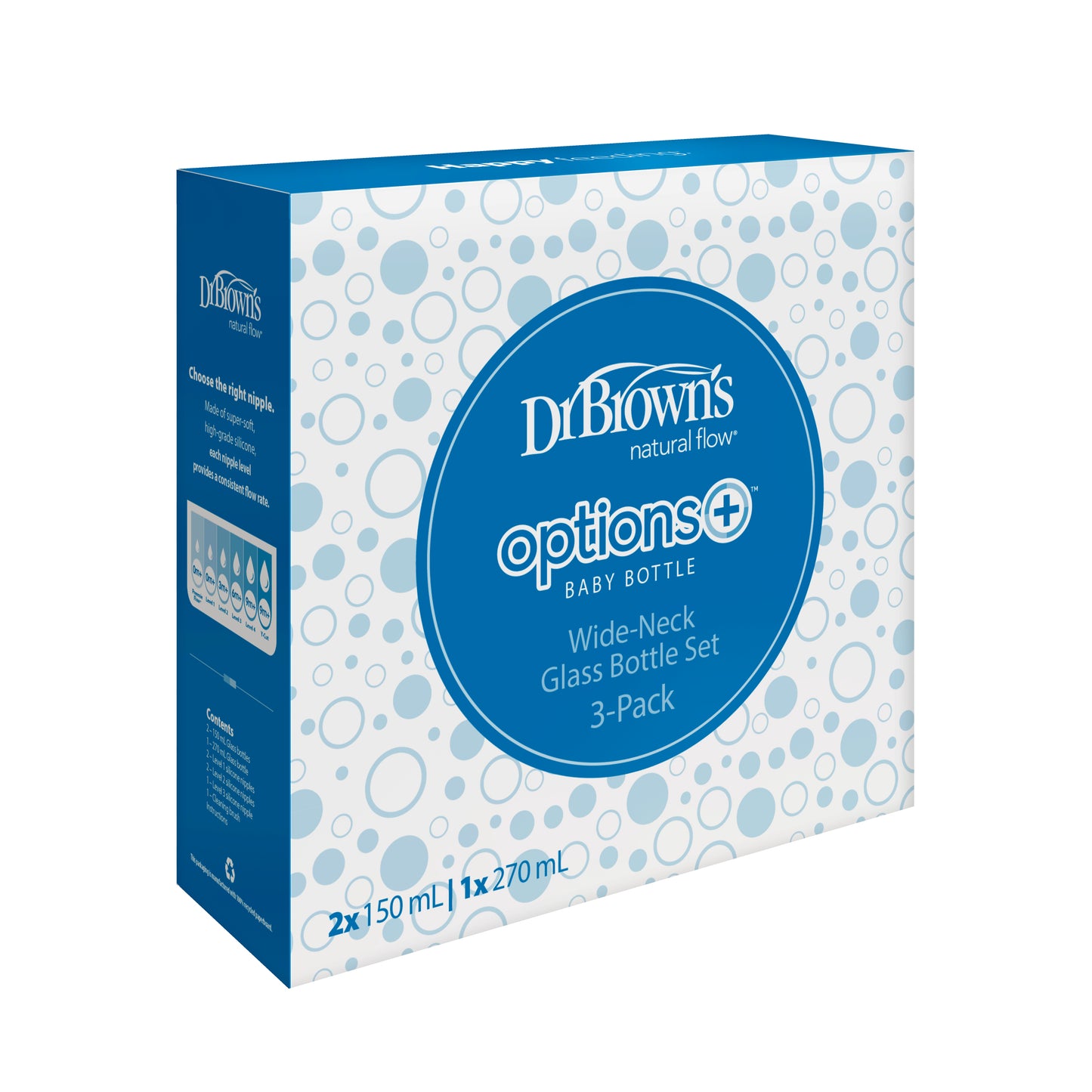 Dr. Brown's Glass Wide-Neck Baby Bottle Set