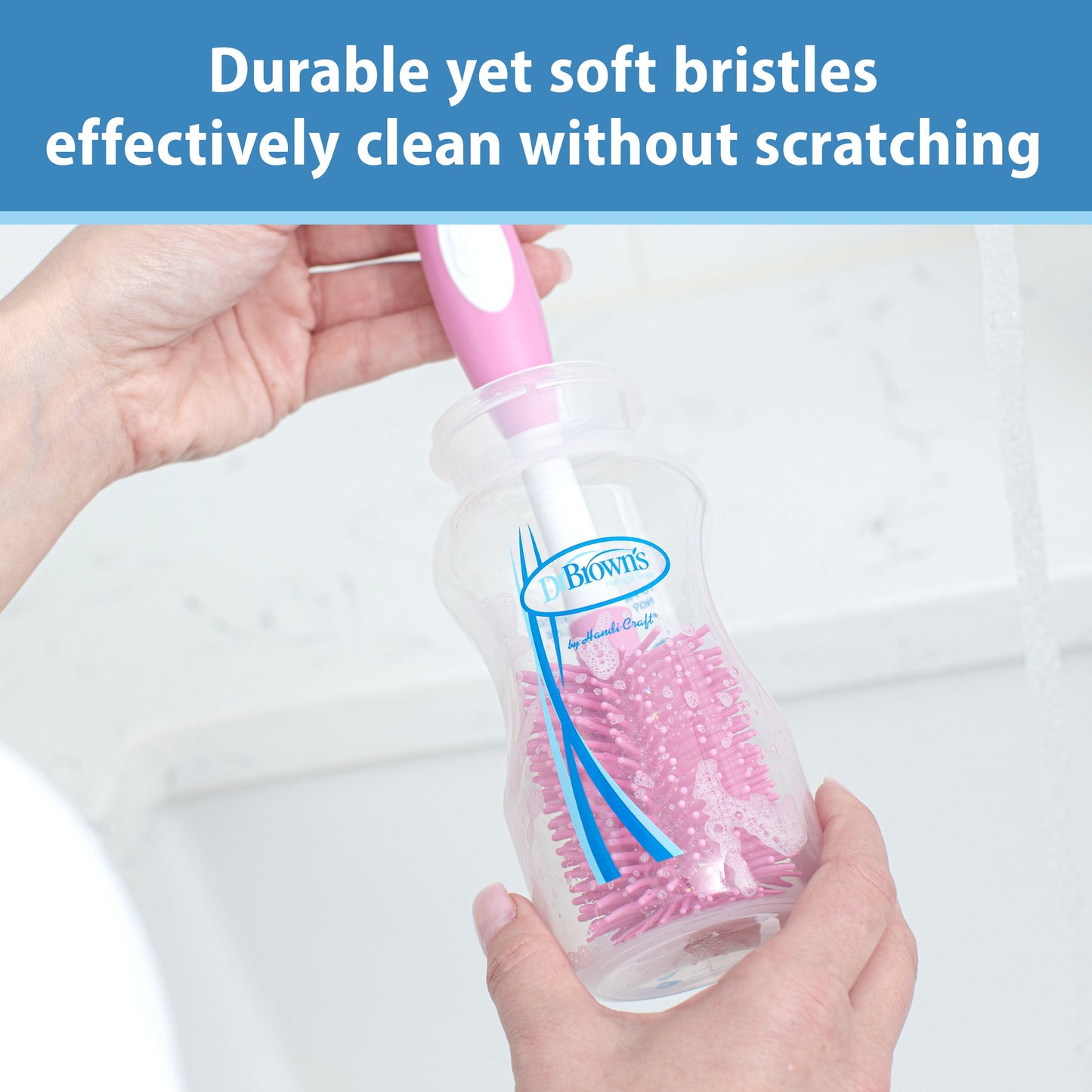 Dr Brown's Soft Touch Bottle Brush Pink