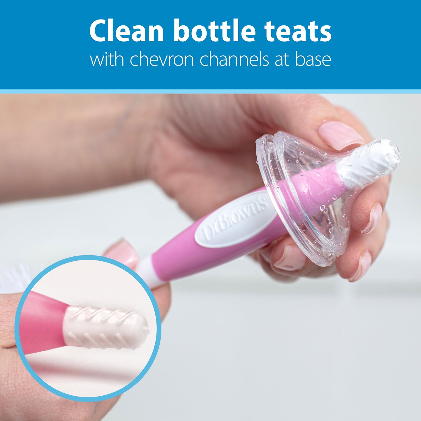 Dr Brown's Soft Touch Bottle Brush Pink
