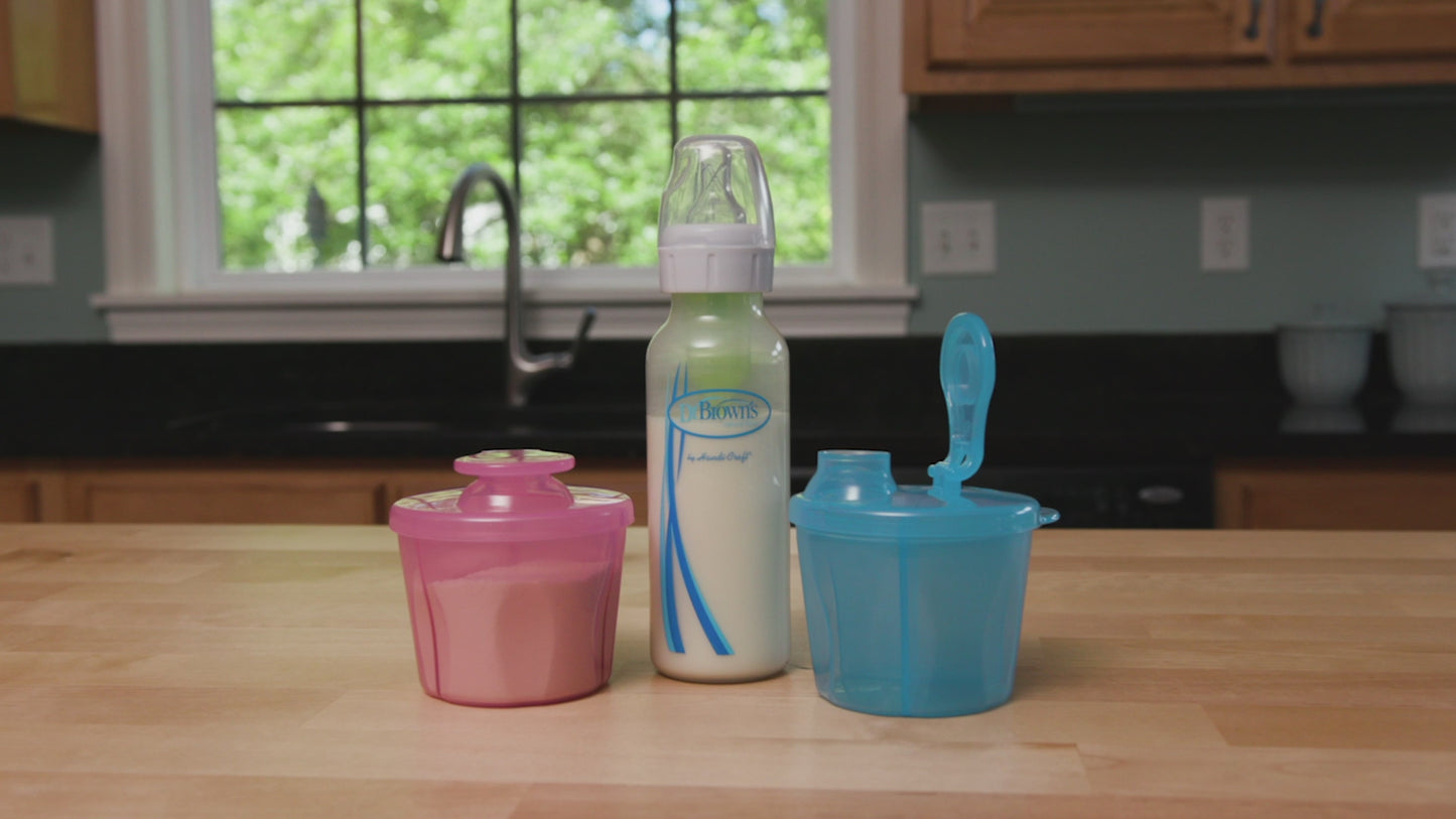 Load and play video in Gallery viewer, Dr Brown&amp;#39;s Milk Powder Dispenser Blue
