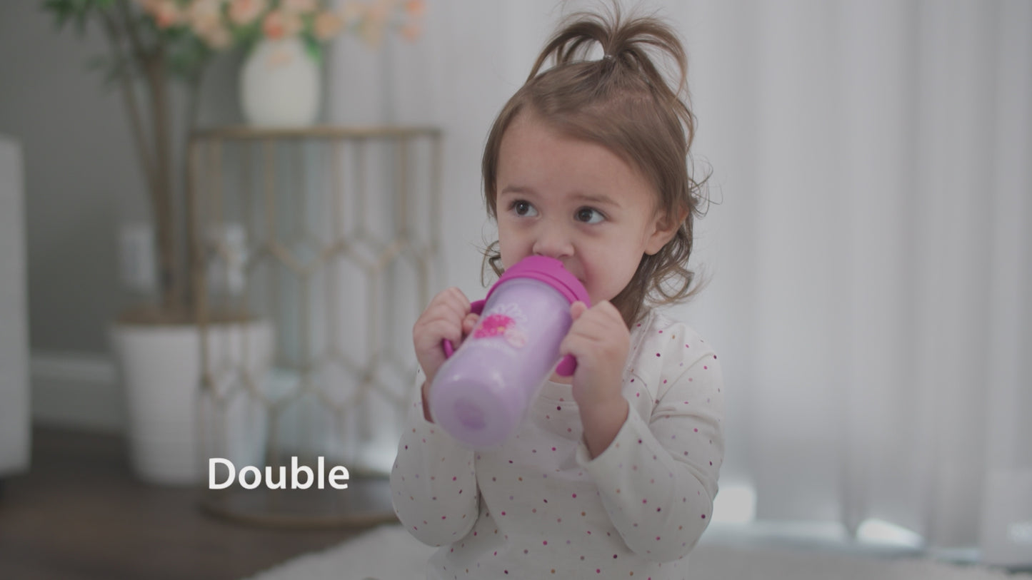 Load and play video in Gallery viewer, Insulated Straw Cup with Handles, Blue Camping Site (1-Pack)
