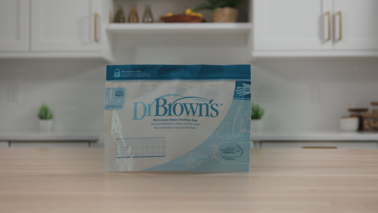 Load and play video in Gallery viewer, Dr Brown&amp;#39;s Microwave Steam Steriliser Bags

